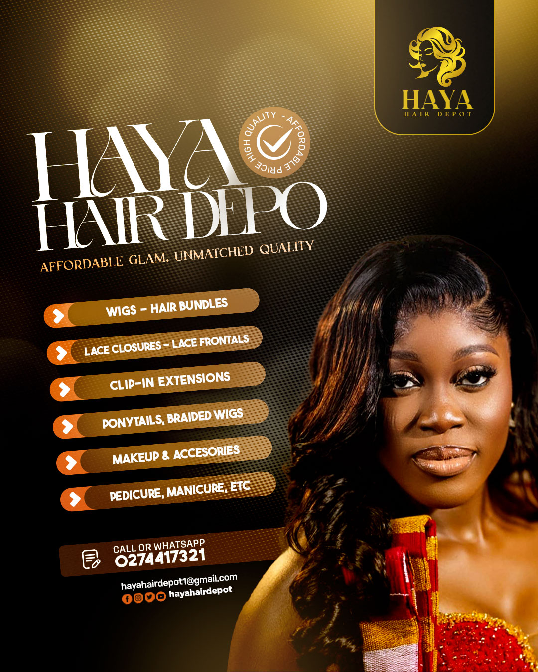Haya Hair Depot flyer